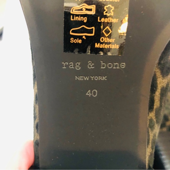 Rag & Bone Suede Ankle Boots in Leopard Print Never Worn Sz 40 "Rover" Style - Picture 6 of 14